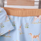 Blue puppy print bamboo pajama set