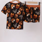Brown character bamboo pajama set