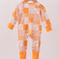 Tennessee floral checkered long sleeve bamboo romper
