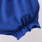 Blue floral print ruffle bloomer set