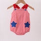 Red stripe star applique bubble