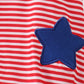 Red stripe star applique bubble