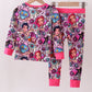 Purple character bamboo pajama pants set