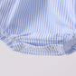 Blue Stripe Bow Ruffle Bubble