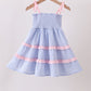 Blue Stripe Smocked Mom Dress