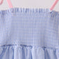 Blue Stripe Smocked Mom Dress