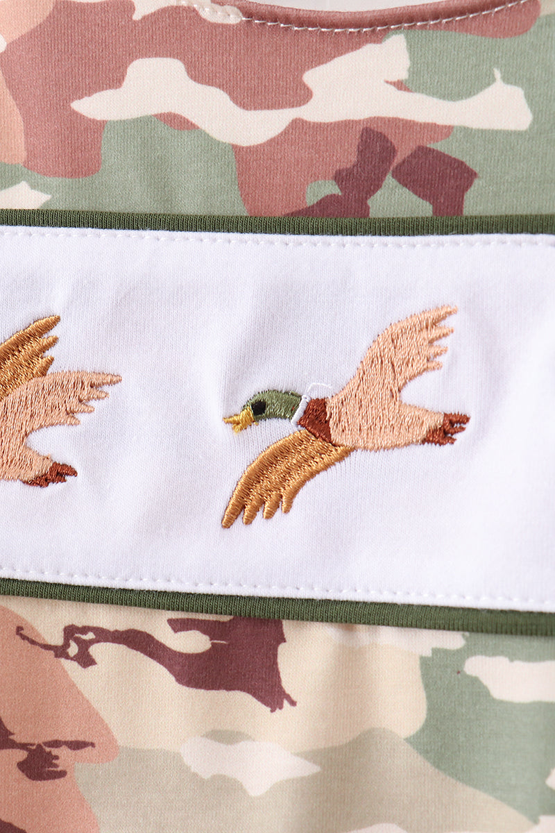 Duck Camo Embroidered Knit Bubble