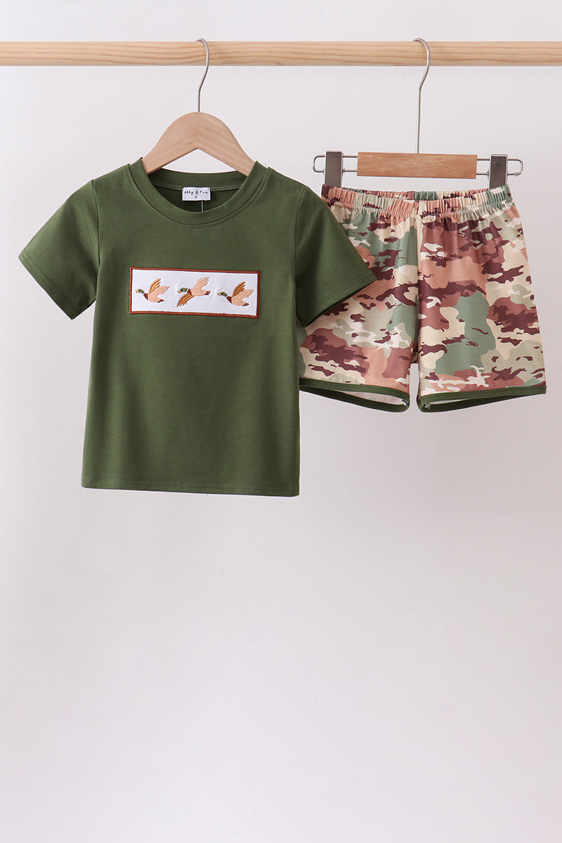 Duck Camo Embroidered Knit Set