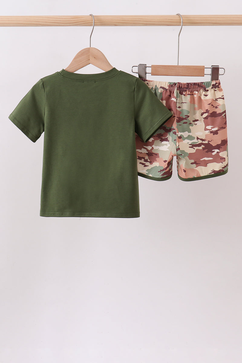 Duck Camo Embroidered Knit Set