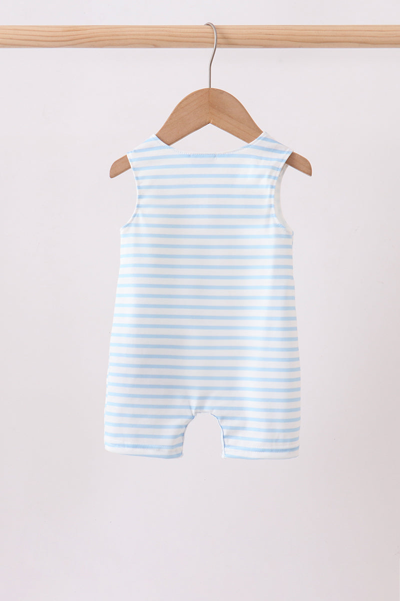 Blue Sports Ball Stripe Applique Knit Jon