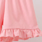 Pink Floral Smocked Knit Set