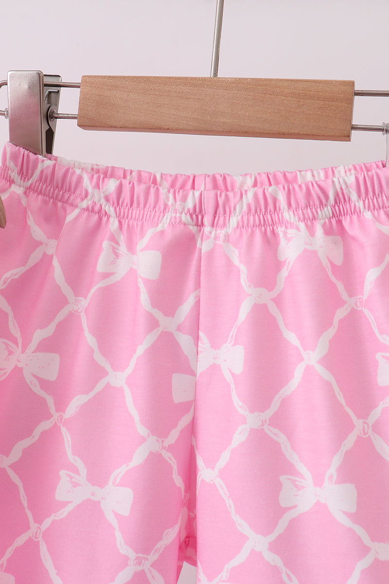 Pink Bow Knit Set