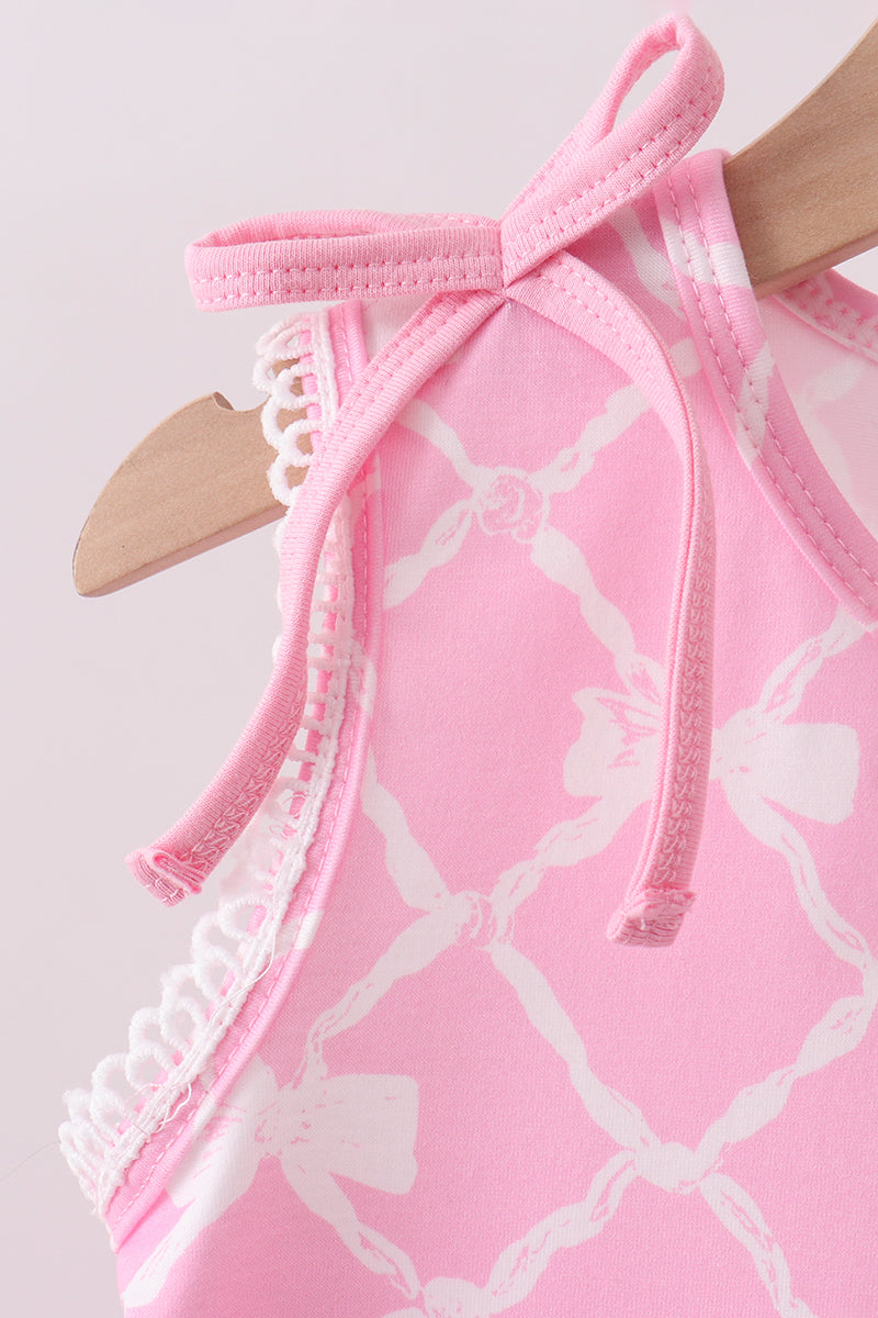 Pink Bow Knit Set