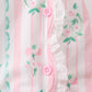 Pink floral print bow dress