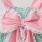 Pink Bow Floral Knit Bubble