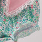 Pink Bow Floral Knit Bubble