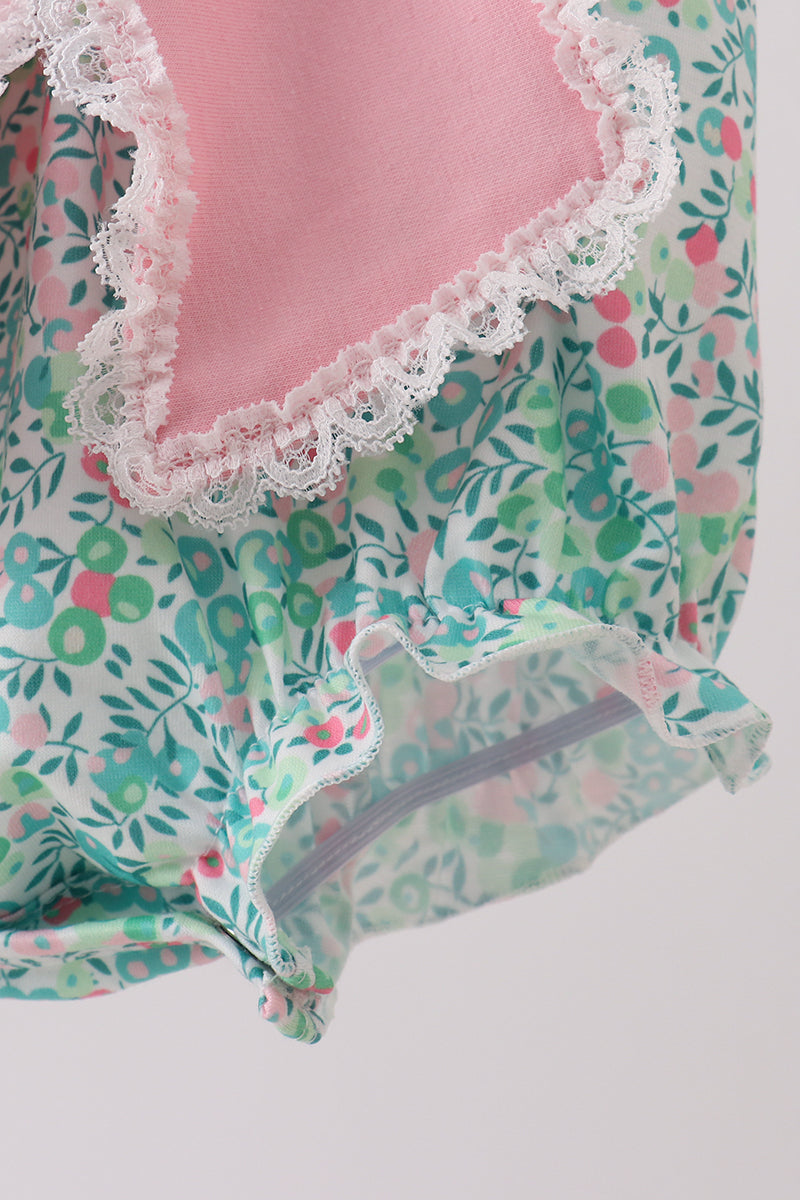 Pink Bow Floral Knit Bubble