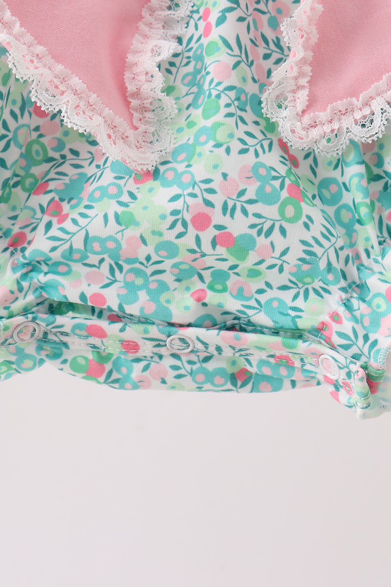 Pink Bow Floral Knit Bubble