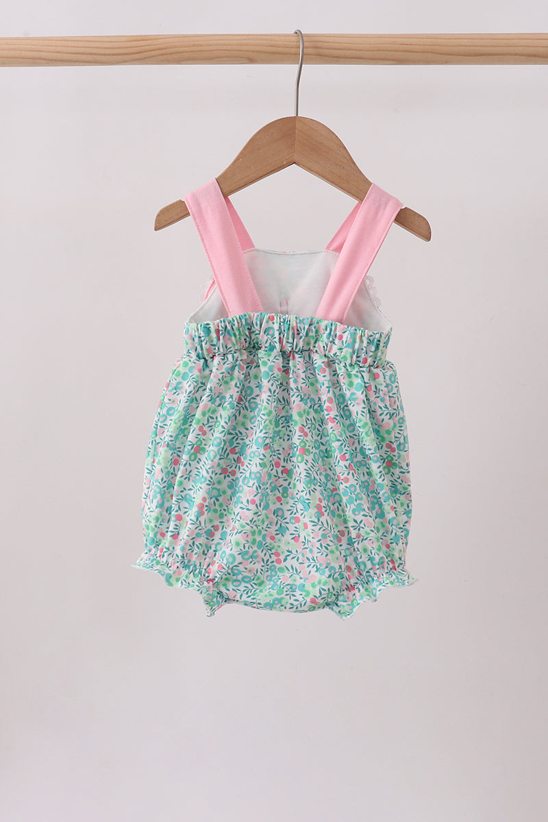 Pink Bow Floral Knit Bubble