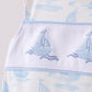 Blue Sailboat Embroidered Knit Bubble