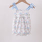 Blue Floral Knit Bubble