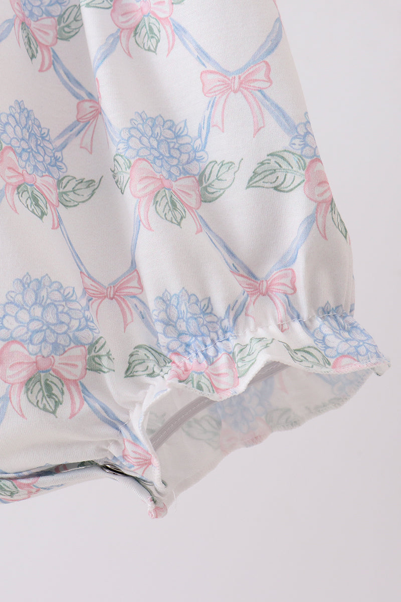Blue Floral Knit Bubble