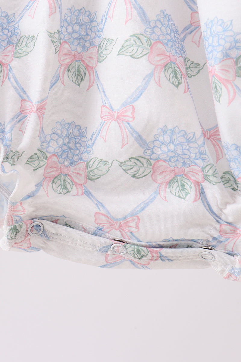 Blue Floral Knit Bubble