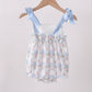 Blue Floral Knit Bubble