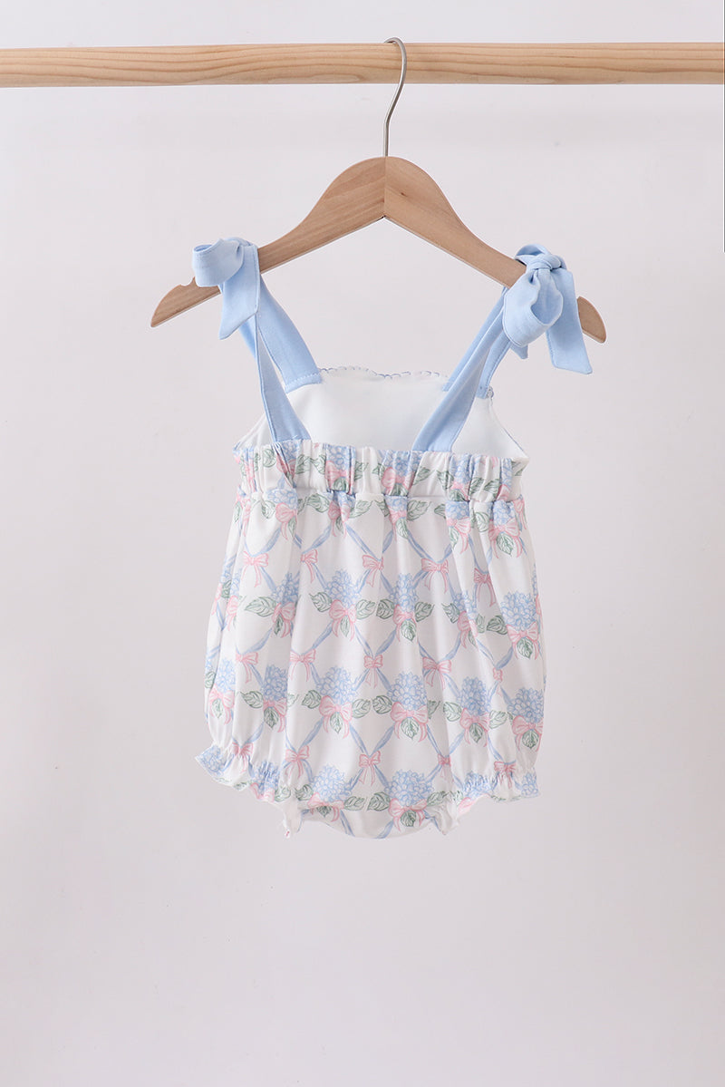 Blue Floral Knit Bubble