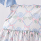 Blue Floral Knit Ruffle Set
