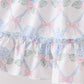 Blue Floral Knit Ruffle Set