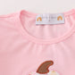 Pink pumpkin applique girl set