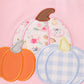 Pink pumpkin applique girl set