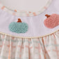 Neutral plaid french knot ruffle shorts set