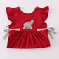 Alabama elephant french knot ruffle shorts set