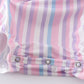 Purple stripe smocked strap girl bubble