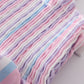 Purple stripe smocked strap girl bubble