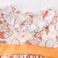 Easter bunny egg print ruffle girl bubble