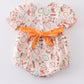 Easter bunny egg print ruffle girl bubble