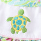 Green Turtle Embroidered Bloomer Set
