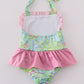 Meadow breeze print girl one-piece swimsuit
