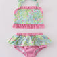 Meadow breeze print girl 2pc swimsuit