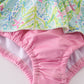 Meadow breeze print girl 2pc swimsuit