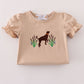 Camouflage hound embroidery ruffle bubble
