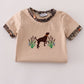 Camouflage hound embroidery romper