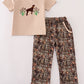 Camouflage hound embroidery pants set