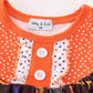 Orange halloween ruffle baby set