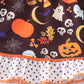 Orange halloween ruffle baby set