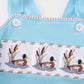 Blue duck embroidery boy bubble