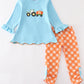 Blue truck pumpkin applique girl set